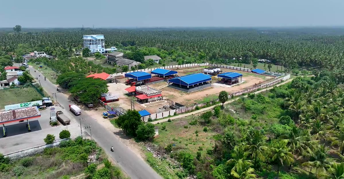 Aerial view of M K Gastech Unit 2 at Moongilmada, Palakkad